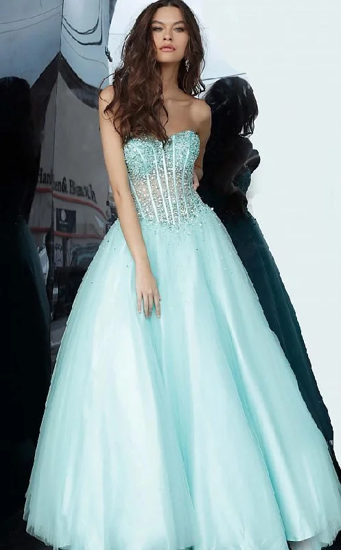 Jovani 1332 Prom Long Strapless A Line Ball Gown