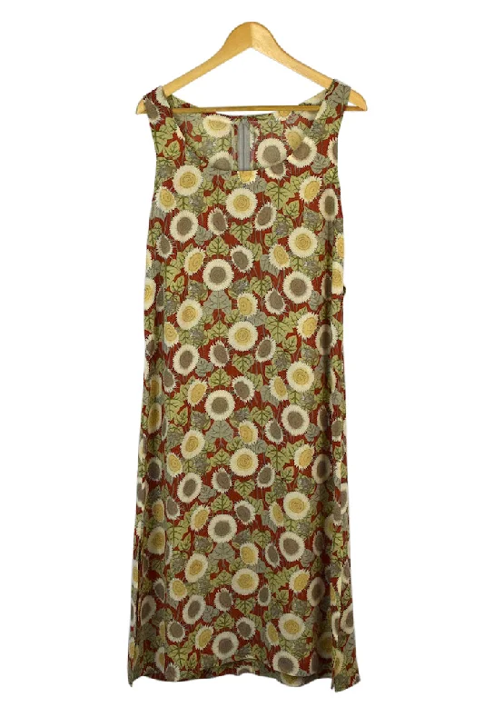 Reworked Sunflower Print Dress