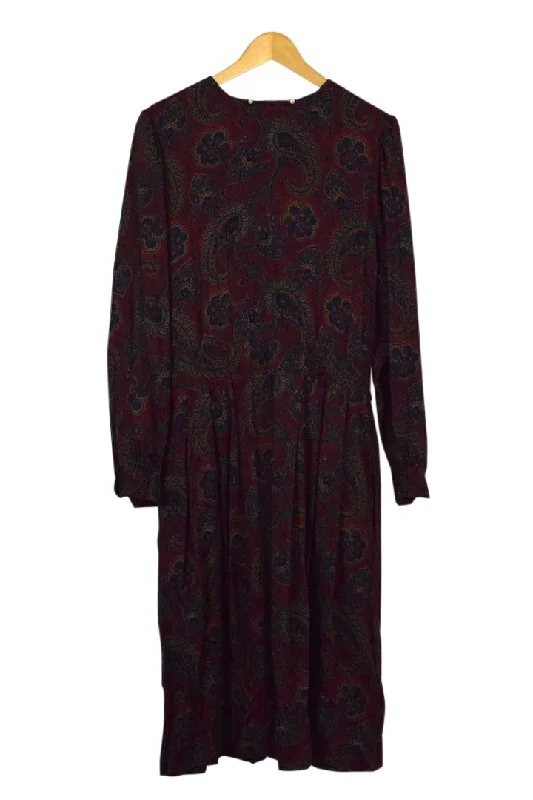 80s/90s Paisley Print Dress