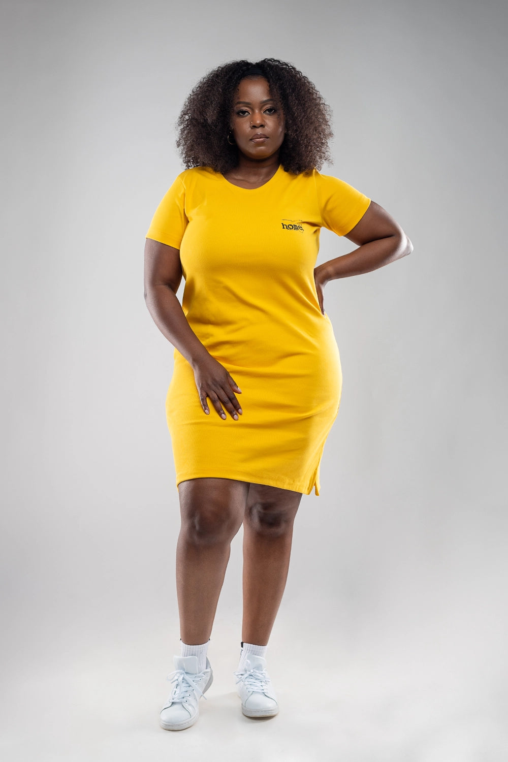 T-Shirt Dress - Yellow Relaxed Fit Shirt