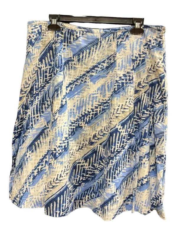 Blue Skirt Midi Talbots, Size 14